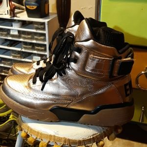Patrick Ewing gold medal shoes autographed